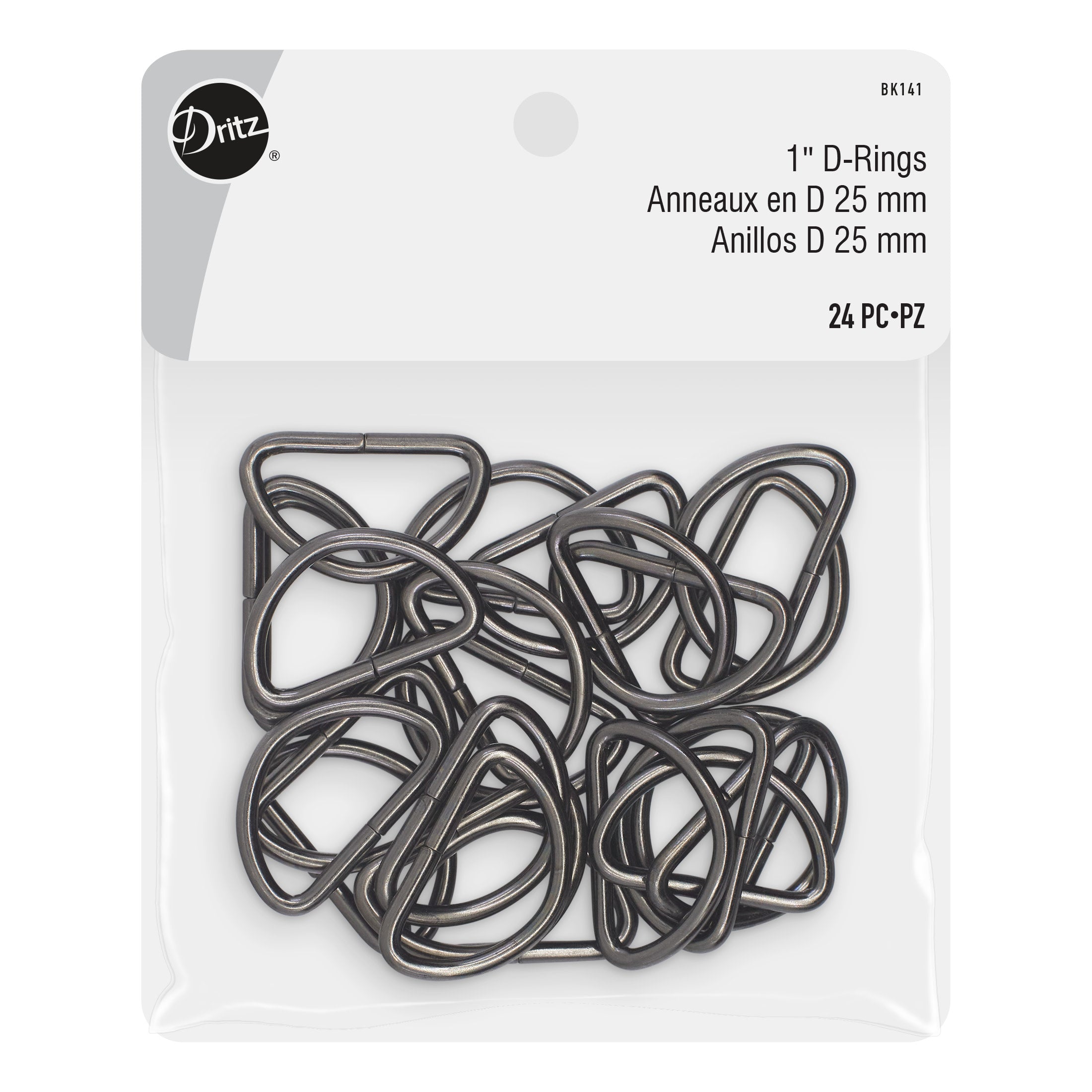 Dritz 3/4 inch Plastic Rings, White, 24 pc