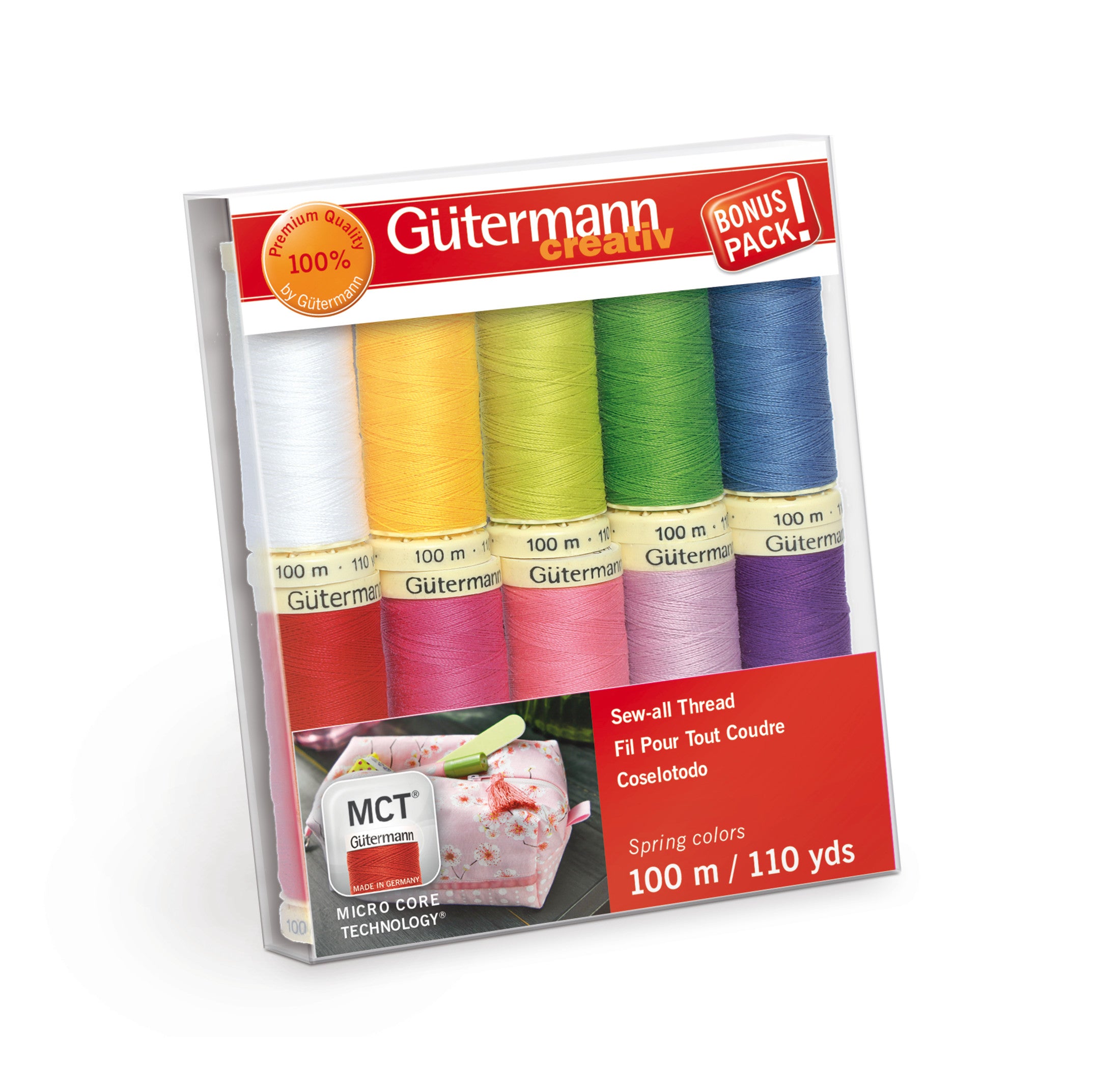 Gutermann Sew-All rPET Polyester Thread Set, 7 Spools