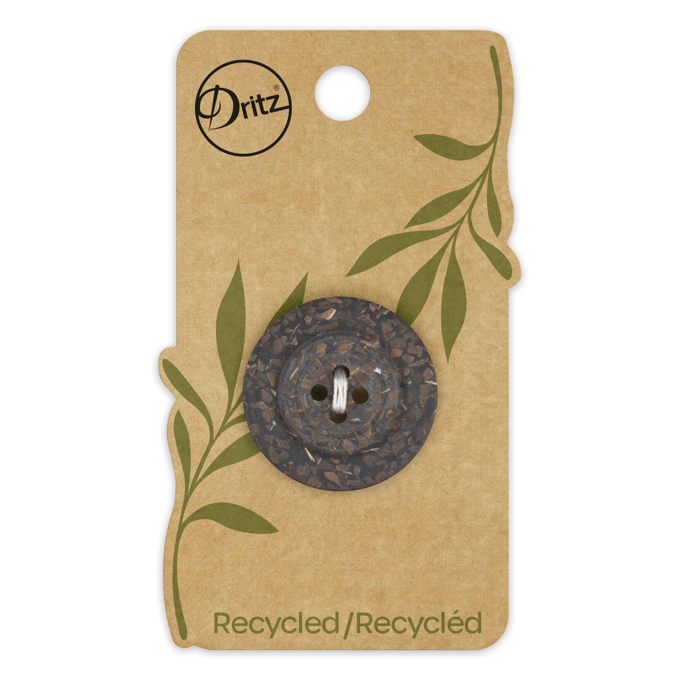 Dritz 25mm Recycled Cotton Round Stitch Buttons Blue