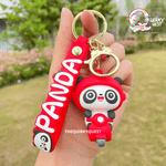 Panda Silicon Keychain With Bagcharm And Strap - The Quirky Quest TheQuirkyQuest