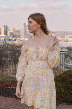 Yellow floral dress