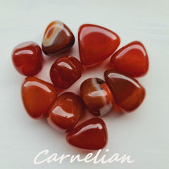 A picture of Carnelian tumble stones