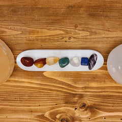 Various Gemstones on A Selenite Charging Plate