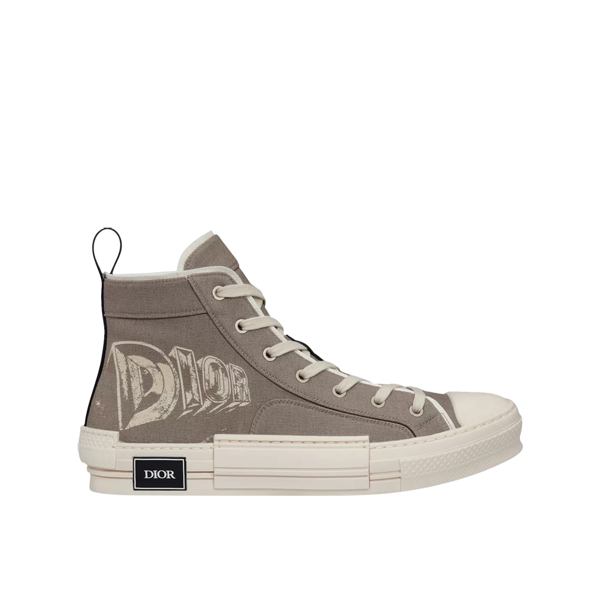 Dior Canvas Logo Sneakers In Gray