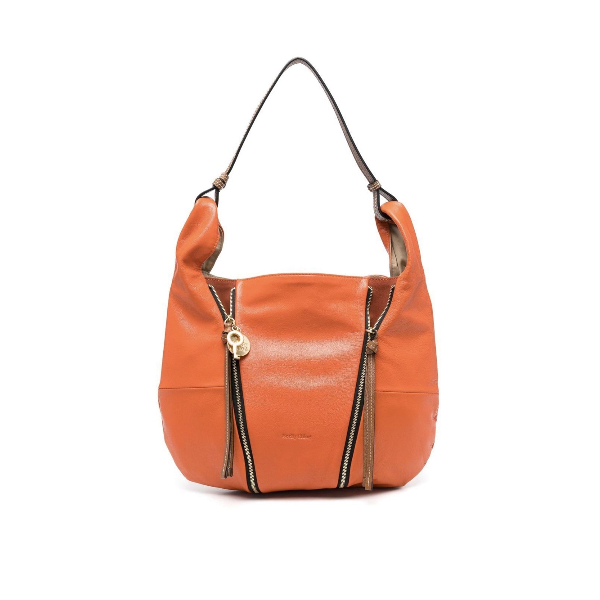 See By Chloé Idra Leather Shoulder Bag In Orange