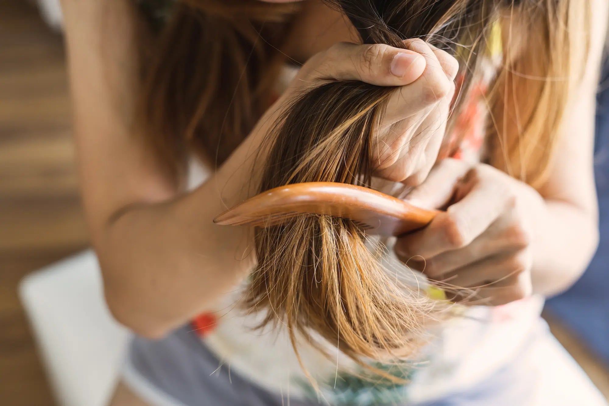 brushing hair tangles