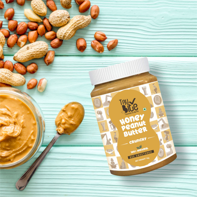 Trubite Natural Honey Peanut Butter Crunchy Available In 350g And Cora Health