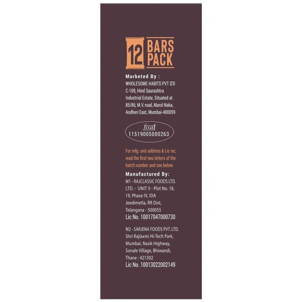 EAT Anytime Mindful Ragi Snack Bars - Rich in Calcium & Fibre (Pack of 12 x 25g)