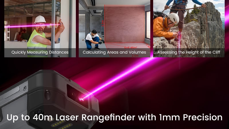 Built-in 40m Laser Rangefinder