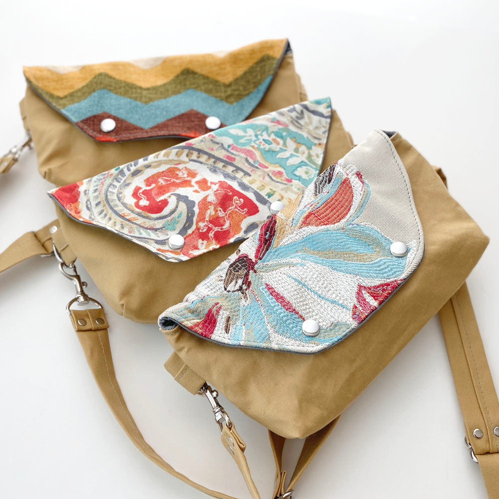 Traveler Fanny Pack in Summer Paisley and Harvest Gold, RTS