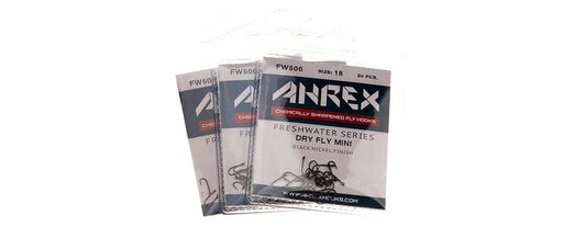 Ahrex FW500 Dry Fly Traditional Hook Barbed #18 Trout Fly Tying Hooks