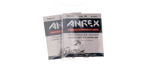 AHREX FW511 Curved Dry Barbless Hook Size #16 - Hareline Dubbin