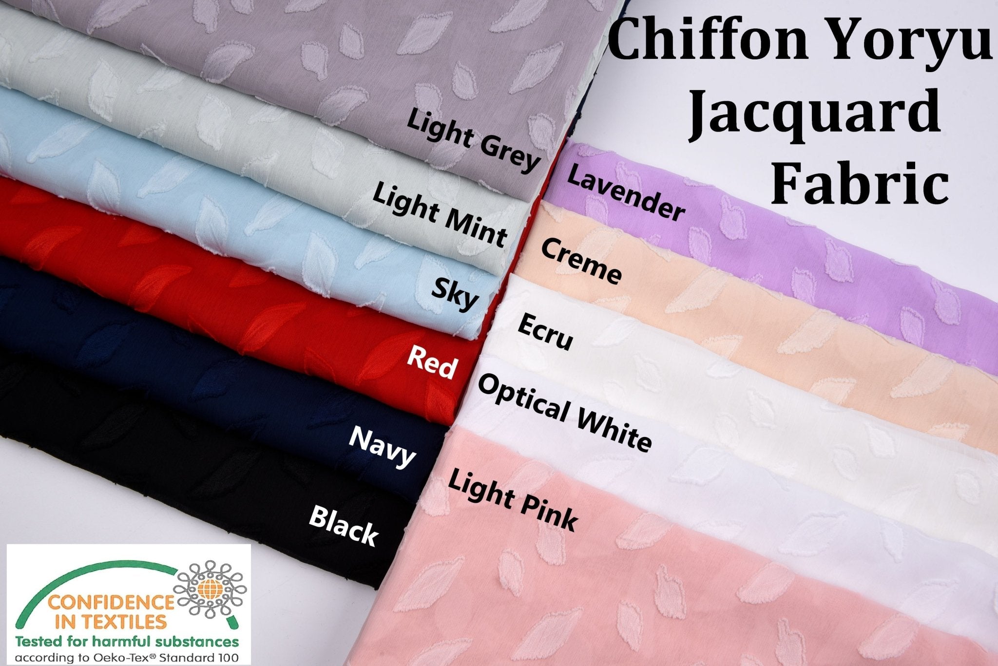 Chiffon Jacquard Yoryu Fabric, Crinkled Chiffon with Jacquard – G.k ...