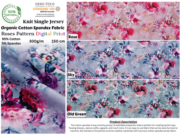 Shop Cotton Spandex Heart Design Fabric online