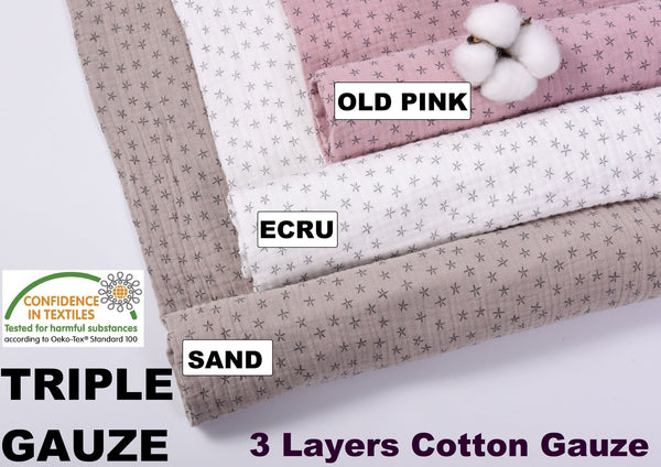 Double layered gauze muslin fabric,100% cotton muslin fabric for  babies,Soft plain muslin cotton