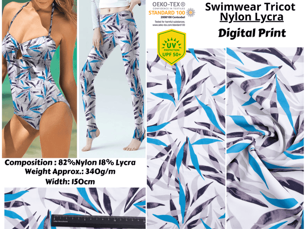 Star Spangled Batuque Print Nylon Swimwear Fabric - WJH1229A