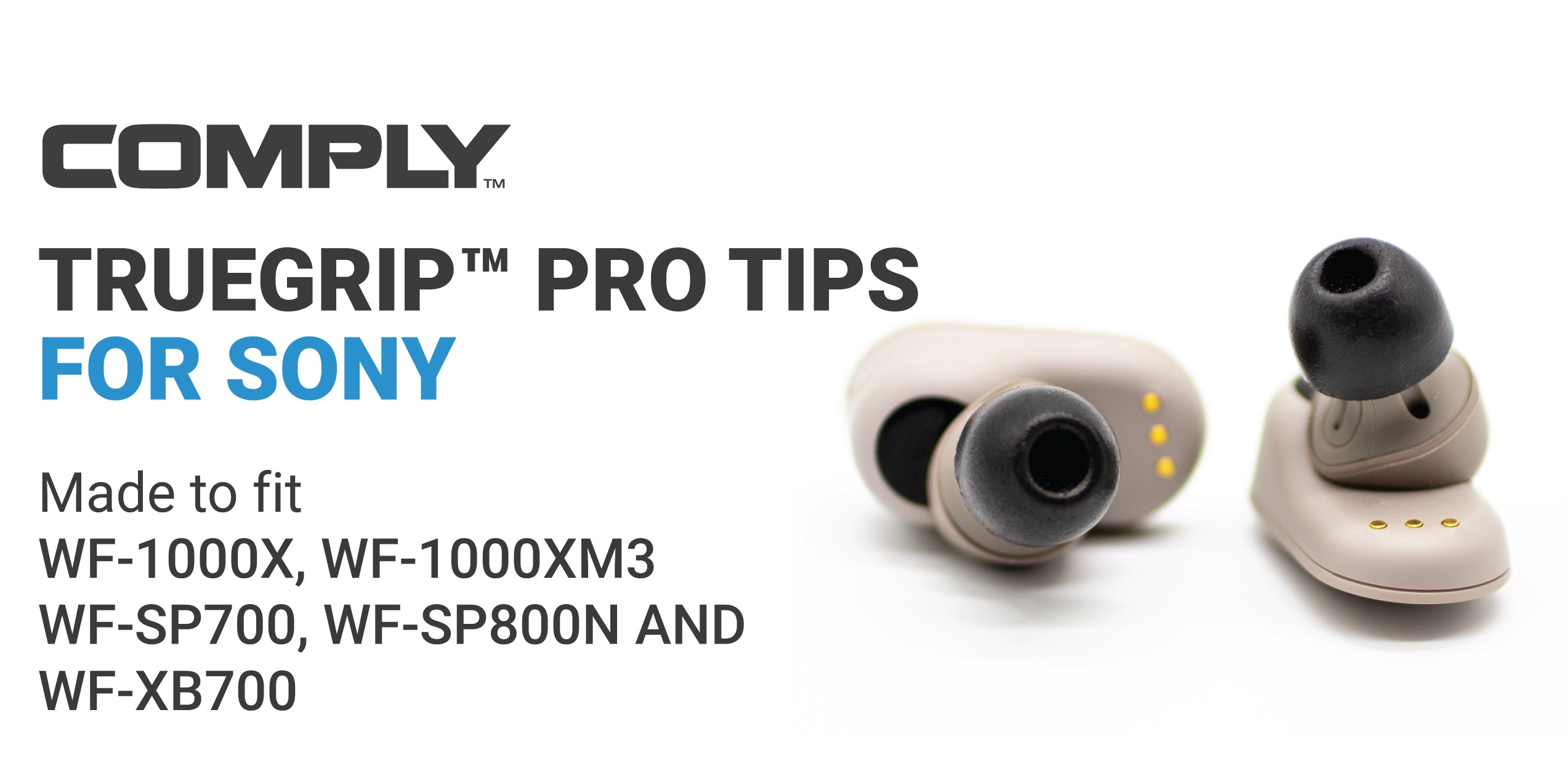 TrueGrip™ Pro for Sony True Wireless Memory Foam Earbud Tips