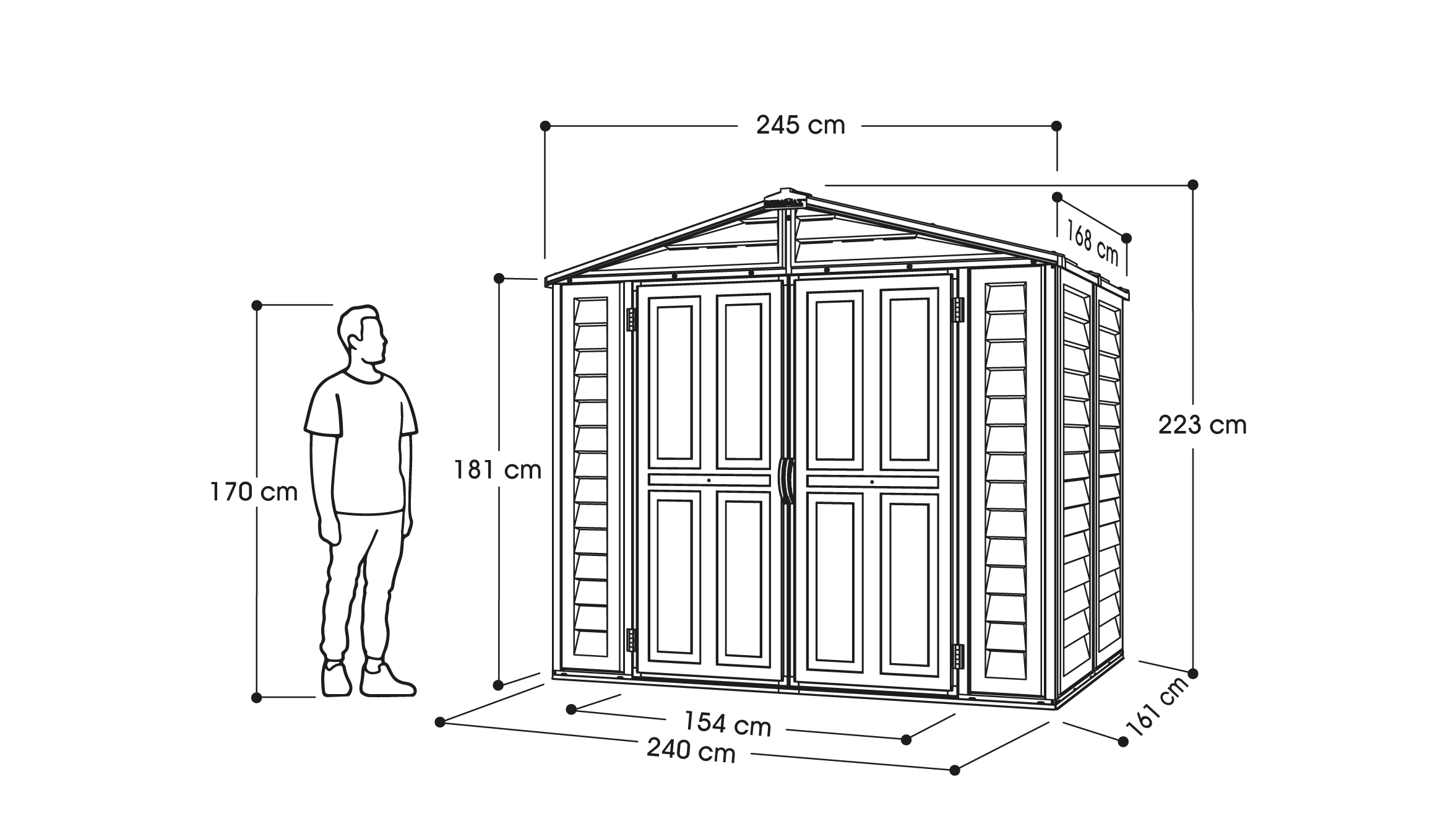 8x6ft Outdoor Garden Storage Walk-in Shed- Cosmoplast UAE