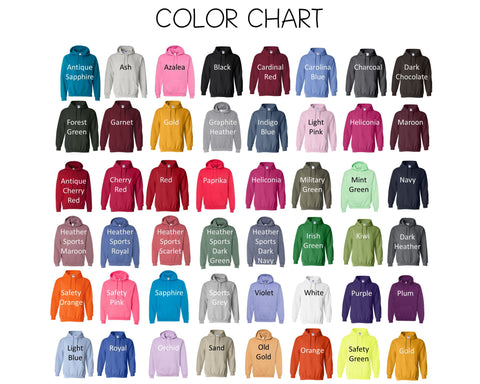 Gildan Sweatshirt Color And Size Chart Digital Download File Comfy ...
