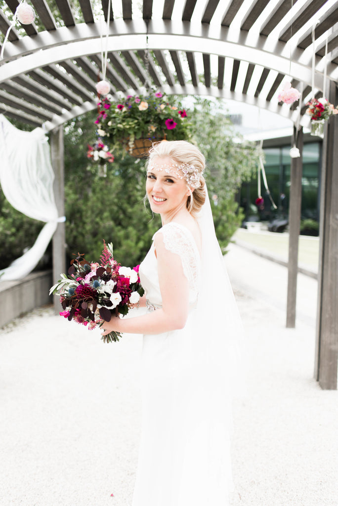 Real bride Brodie wearing Gini Garland