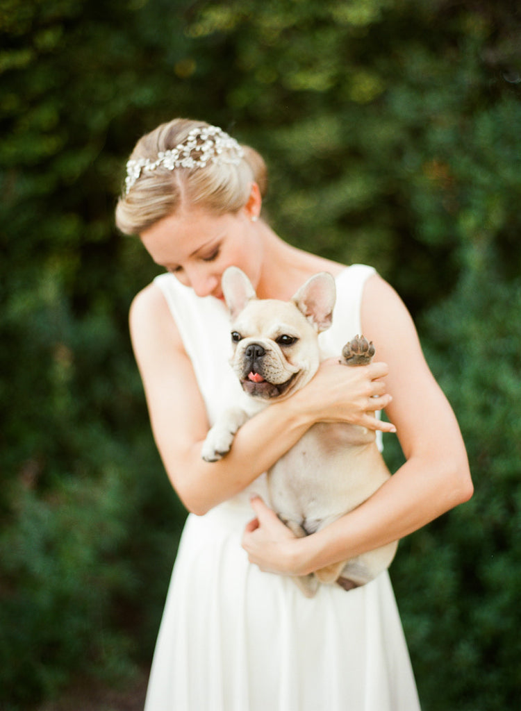 Real bride, Hermione Harbutt, blond bride, up do, veil, hair accessories, bespoke, freshwater pearl, mother of pearl, pearl, headpiece, garland, tiara, flowers, bespoke, wedding gown, wedding inspiration, crystal, Swarovski, silver, gini, lindsay madden photography