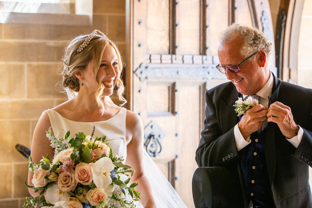 Real bride Tarabella wearing Maiden Tiara