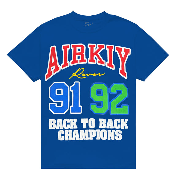 Reves X Kiy Back 2 Back Champs T Shirt Royal By Kiy