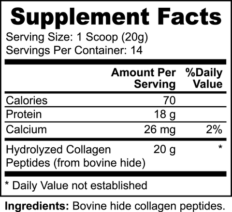 collagen peptides nutrition information