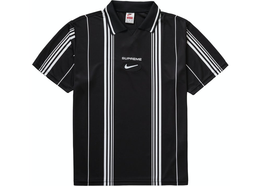 Supreme Nike Jewel Stripe Soccer Jersey Black – Nine6ixe