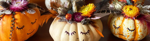 British pumpkin dried flower arrangements 