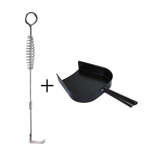 Jakeei 26.8 Extendable BBQ Ash Tool Stainless Steel Charcoal Ash Rake Ash  Removal Tool Charcoal Garden Tools Grill Cleaning Tools Corner Cleaner