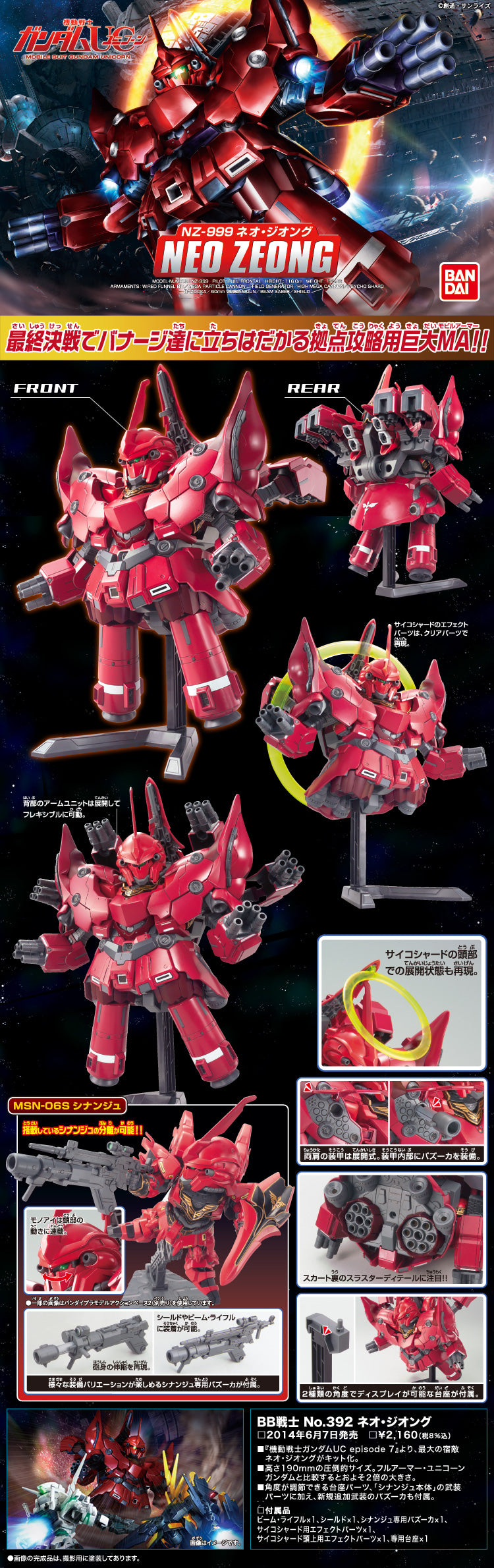 BAS2247623 Bandai SD Gundam Neo Zeong Model Kit