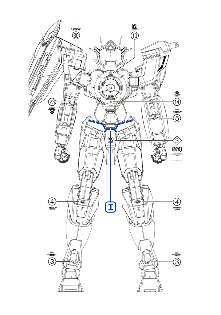 Transamsphere MG Gundam OOQ Full Saber Water Slide Decal