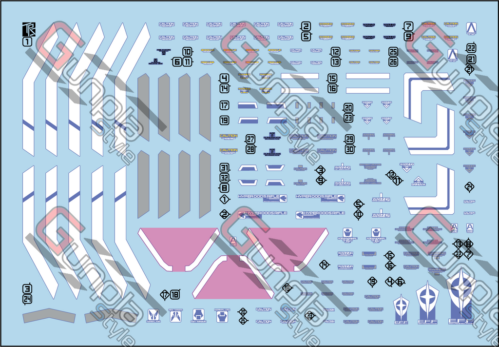 Transamsphere MG Gundam AGE-2 Normal Water Slide Decal