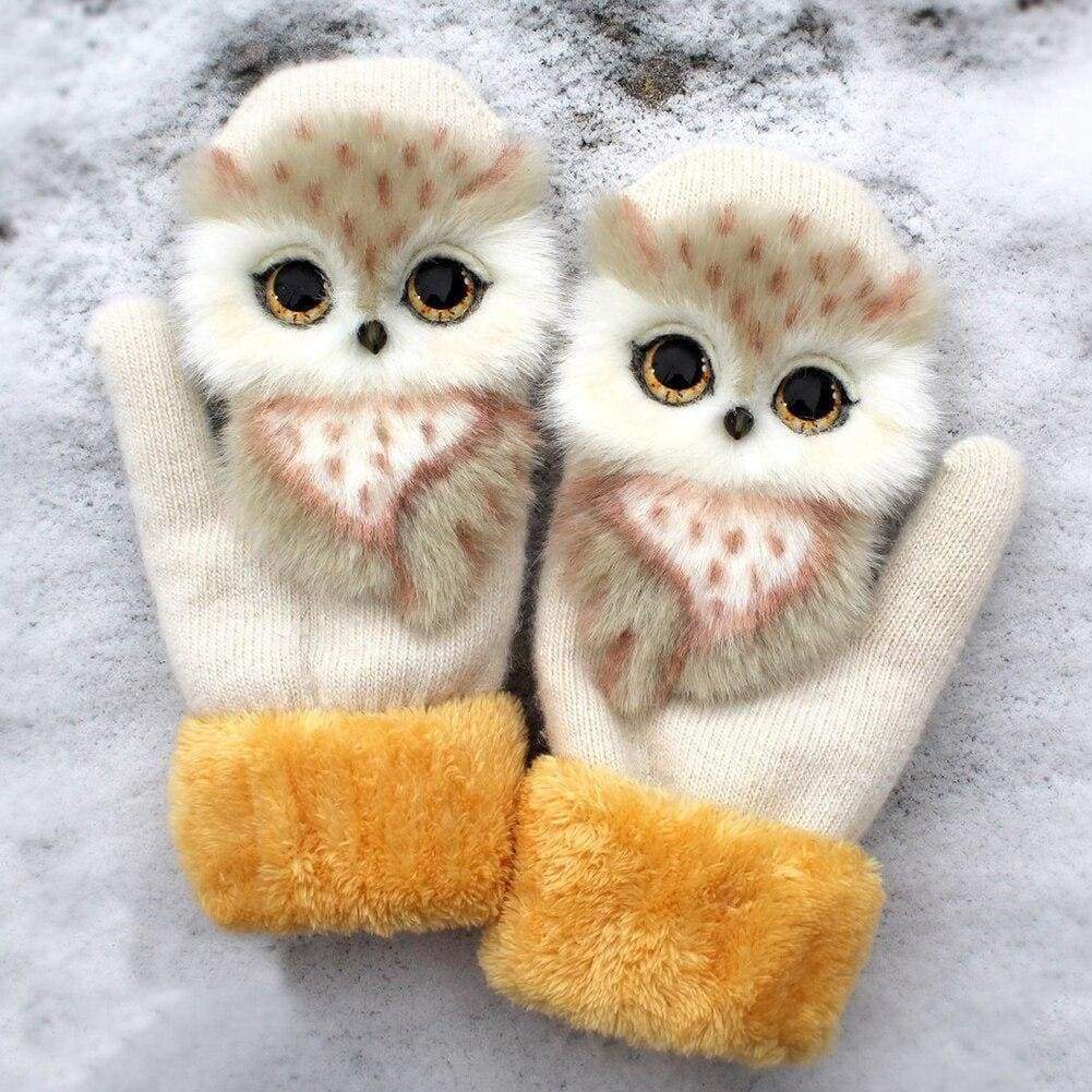 Furry Animal Cartoon Mittens, Cute Plush Pet Mittens, Hand