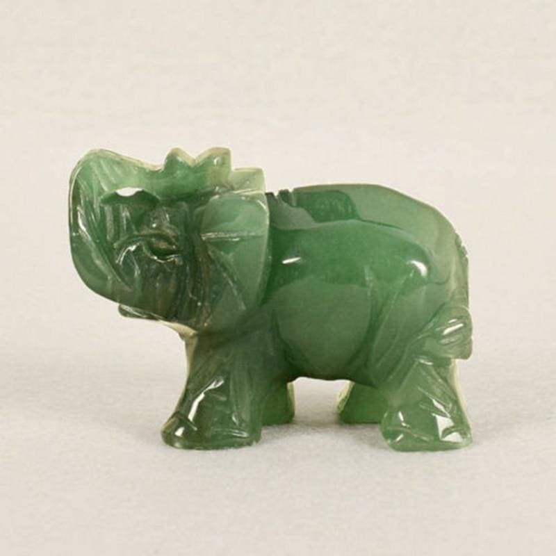 Handmade Jade Elephant Home Decor, Green Jade Elephant Figurine ...