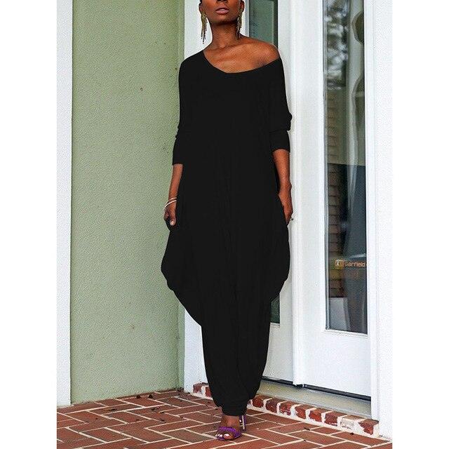 long sleeve harem jumpsuit