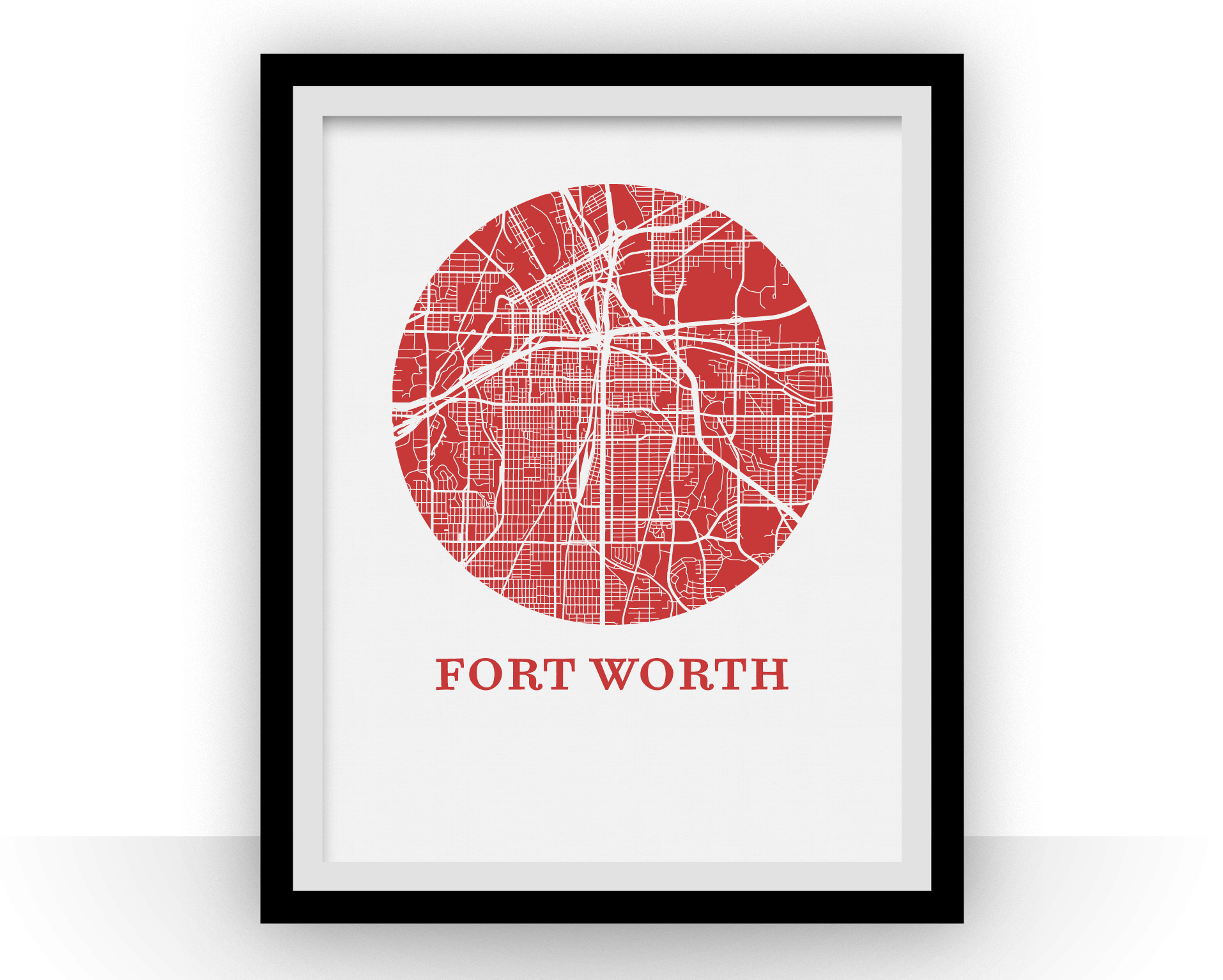 Fort Worth Map Print City Map Poster Ilikemaps 3394