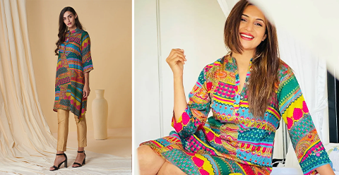 print multi color tunic - chique