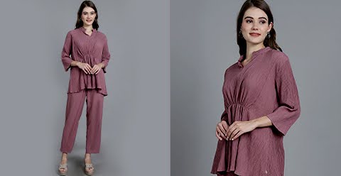 tonic dirty pink co-ord set for women - Chique