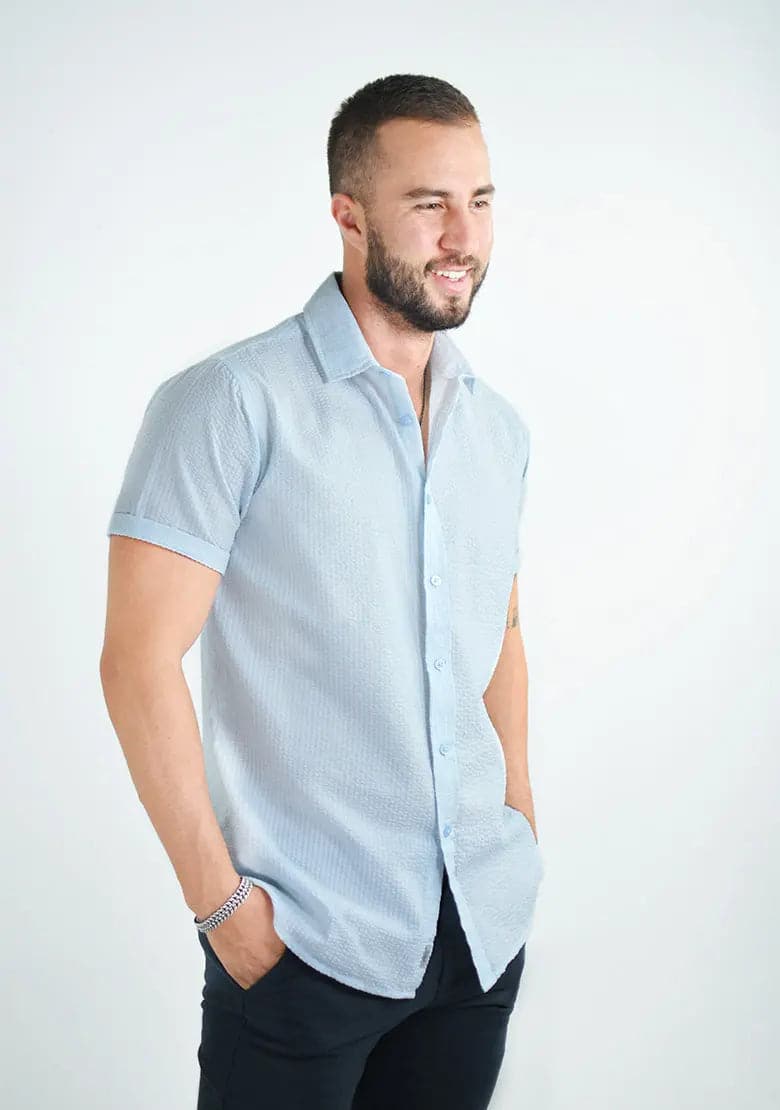 Camisa Slim Fit - Manga para hombre IF FITTERS - Fitters Originals