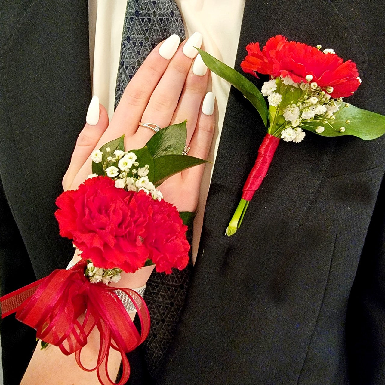 Carnation Corsages and Boutonniere – For Fundraising