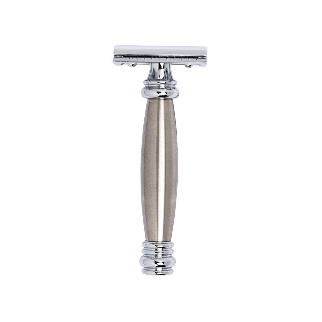 Merkur Double Edge Safety Razor, Straight Cut, Extra Long Handle, Chro –  ShopMerkur