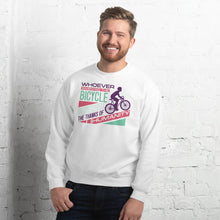 Load image into Gallery viewer, Hulchul Who Ever Invented The Bicycle Sweatshirt | Cycling Trendy Sweatshirt | Cyclist Gifts | Road Bike Men Sweatshirt