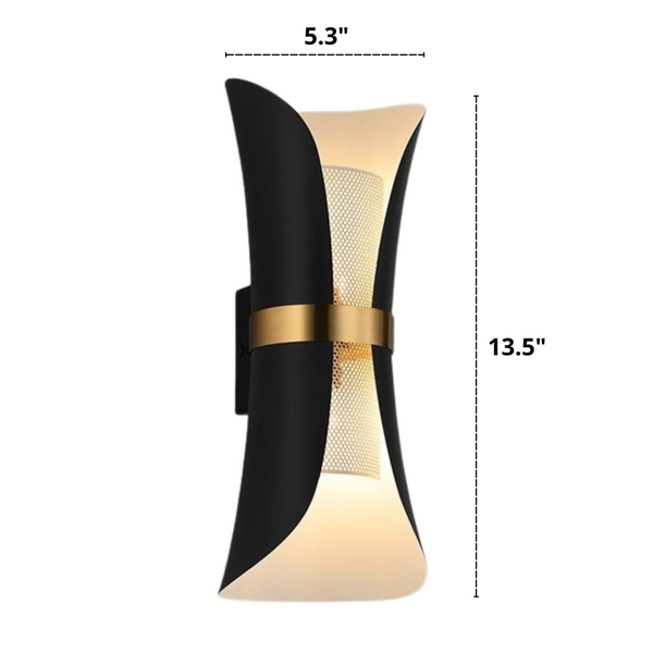 European style ribbon wall sconce dimensions
