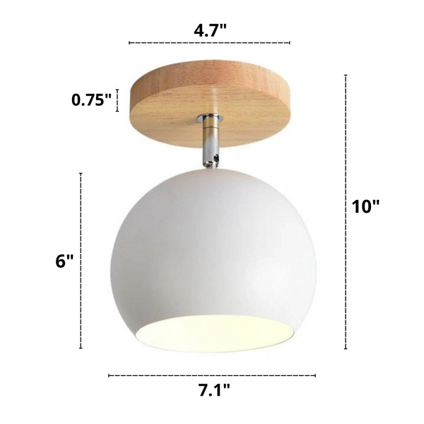 Nordic Macaron Ceiling Light Dimensions