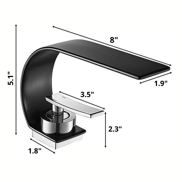 Nile Slim Spout Modern Bathroom Faucet Dimensions