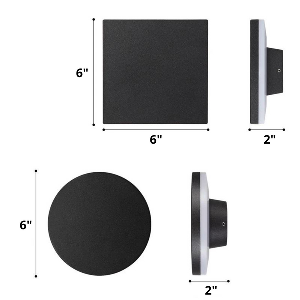 Outdoor LED Disc Light Dimensions