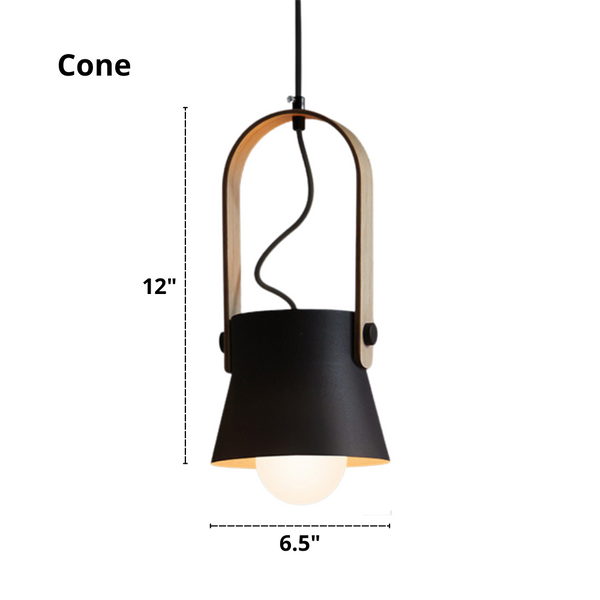 cone style modern Nordic pendant dimensions