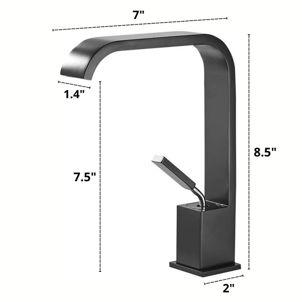 Single Hole Modern Style Bathroom Faucet Dimensions